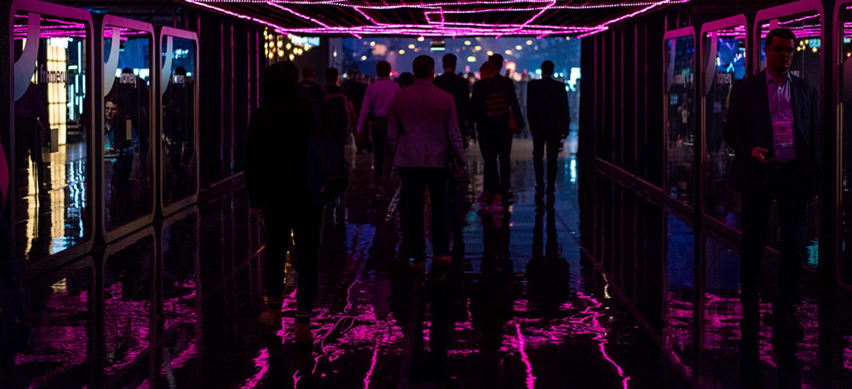 People walking around the venue at slush in 2018
