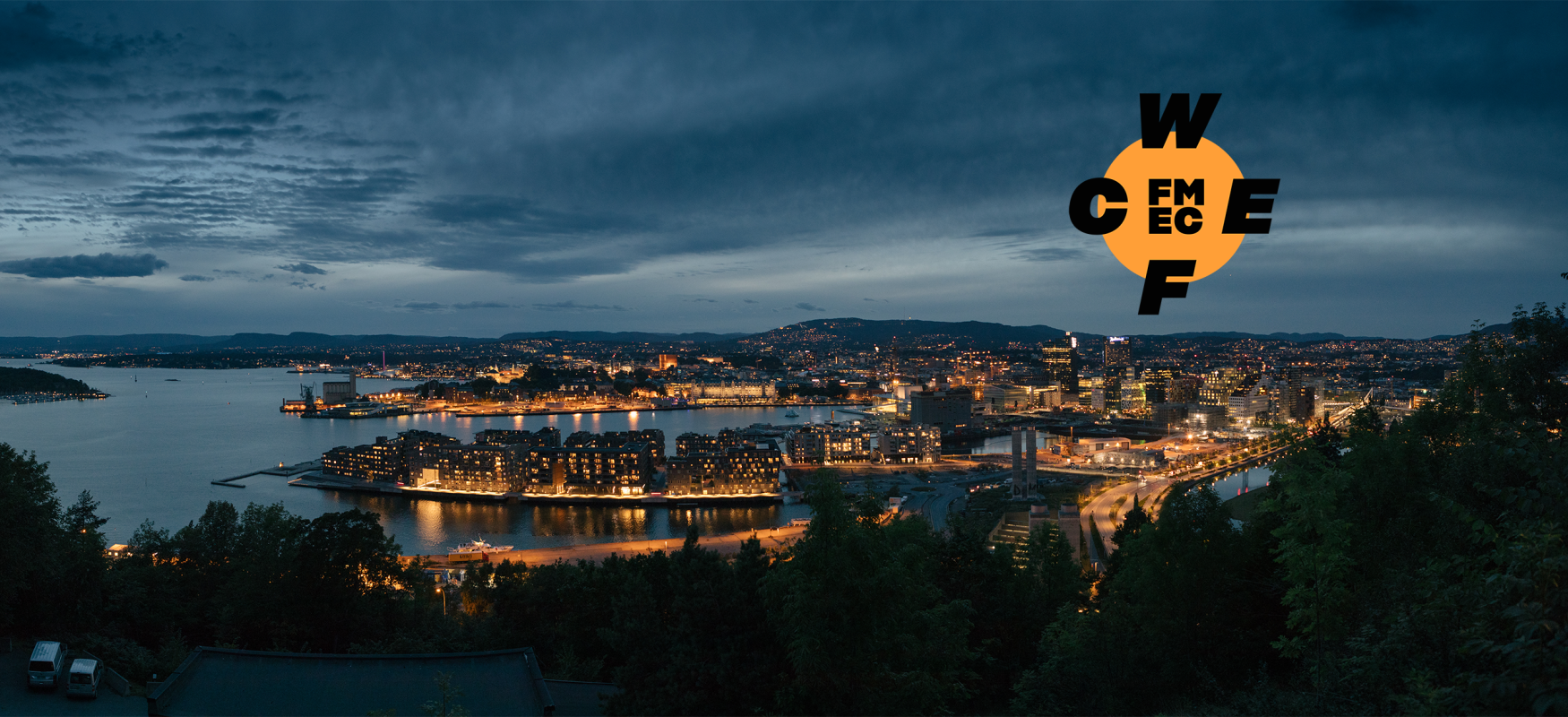 View of Oslo in the late evening