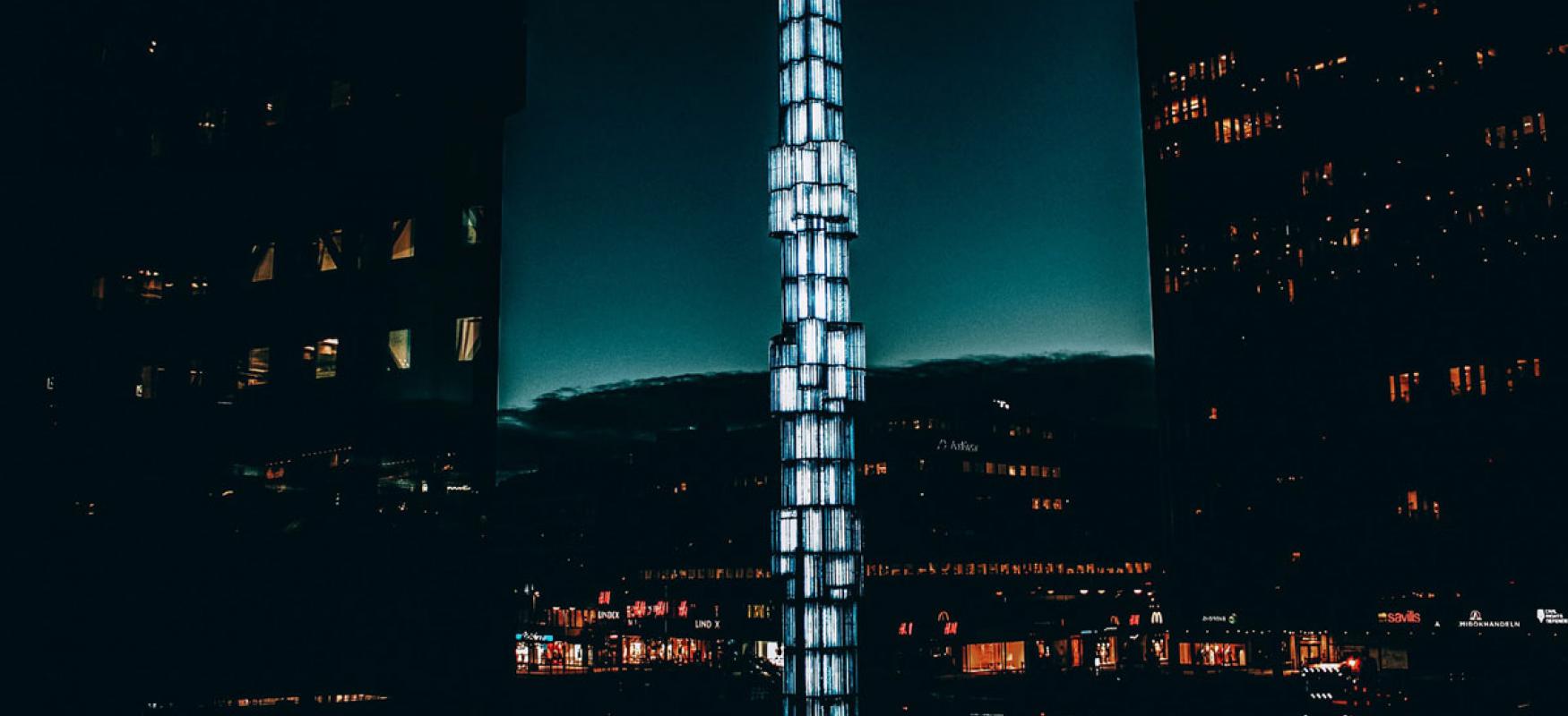 Landscape photo of Sergels torg in Stockholm Sweden at night
