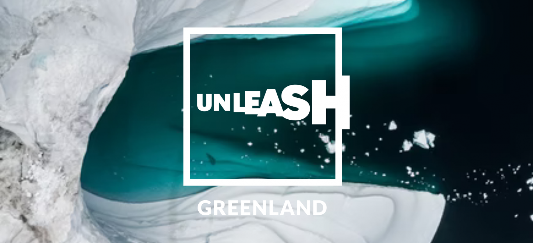 Glazier with Unleash Greenland written on top.