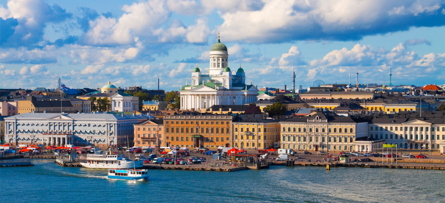 Helsinki Helsingfors seen from the waterfront