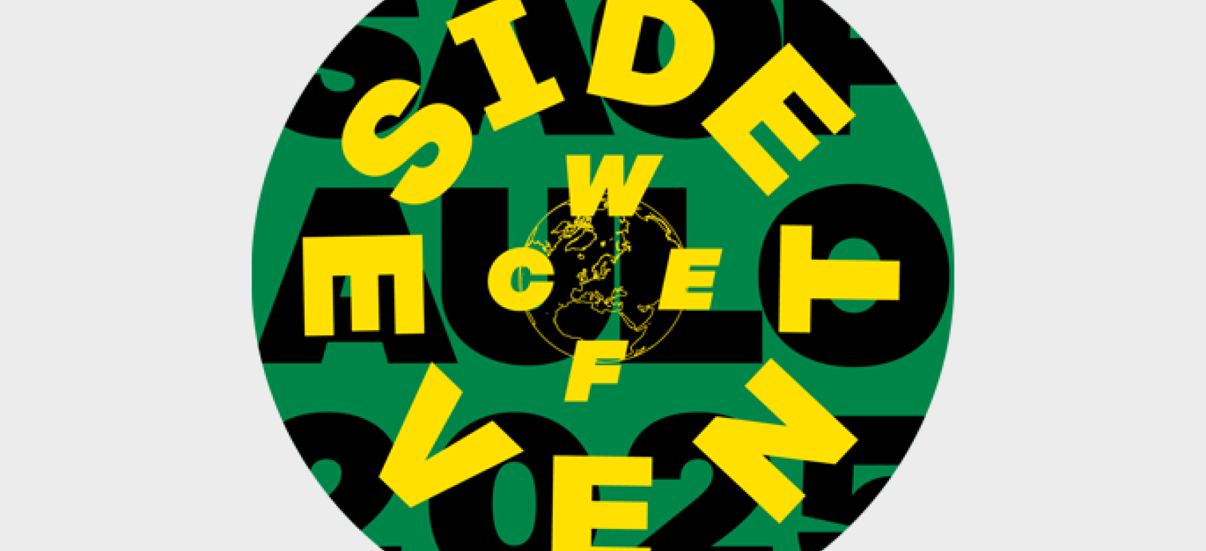WCEF2025 logo sideevent sticker in Brazilian colors