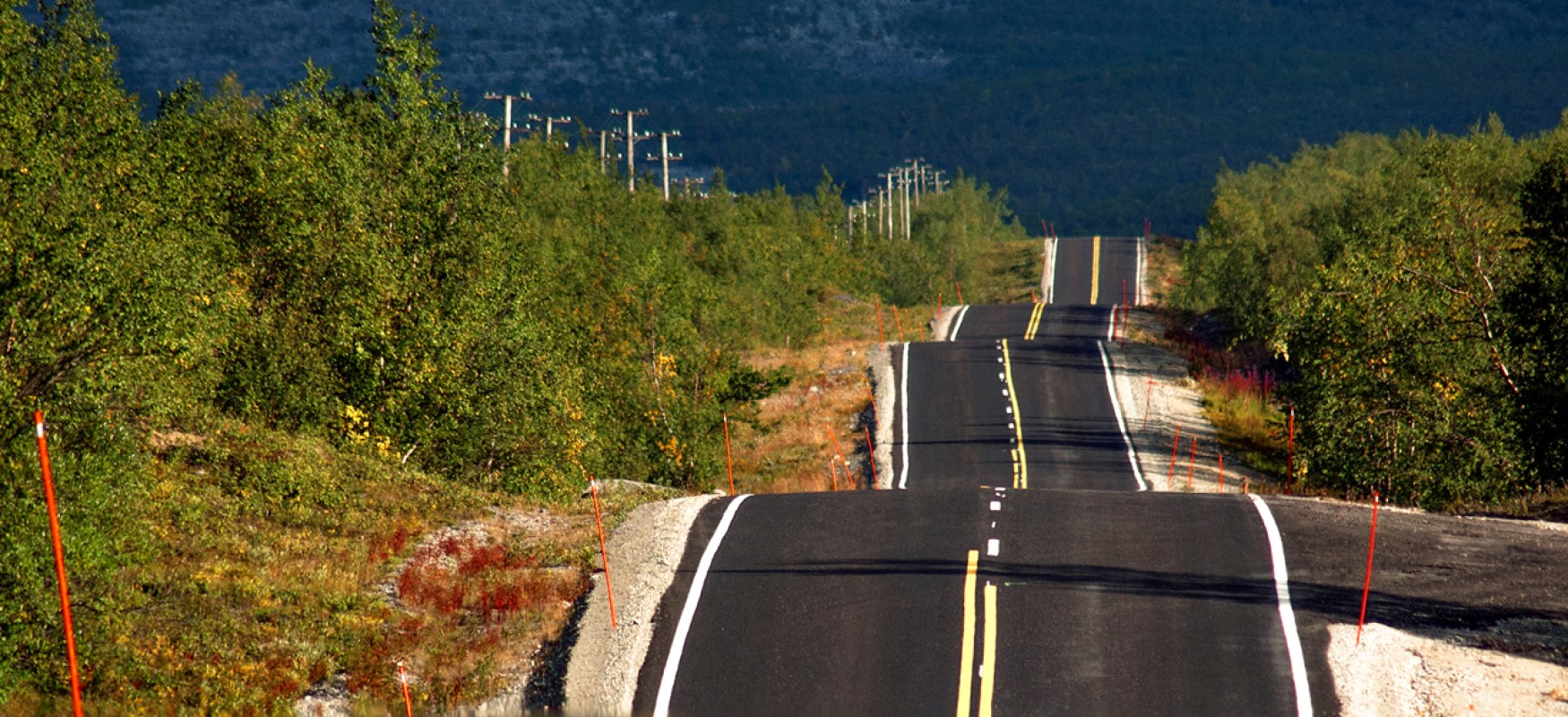 Bumpy road in northern Scandinavia