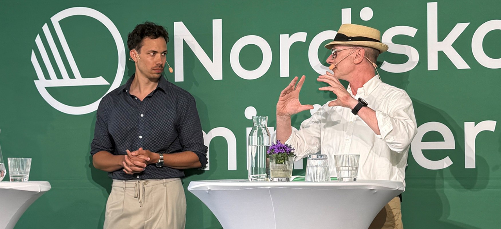 Two panel debate participants at Almedalsveckan