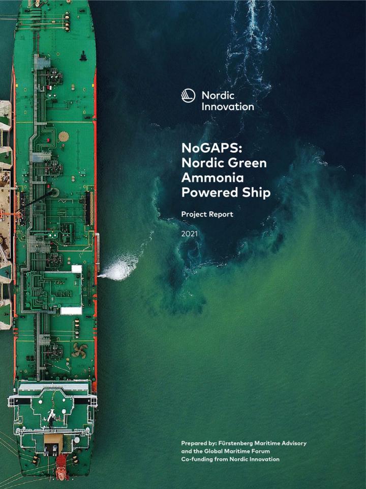 NoGAPS report front page with an aerial photo of a large ship.