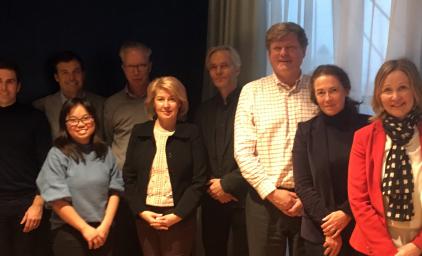 The Nordic Scalers Advisory Board in 2018 together with three colleagues from Nordic Innovation.