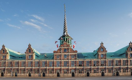 Fronta view of the building Børsen in Copenhagen
