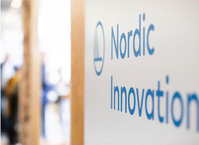 Nordic Innovation logo on wall
