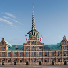 Fronta view of the building Børsen in Copenhagen