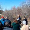 Urban lab participants looking at a development site in Brampton, Canada.