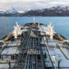Oil tanker in Norwegian fjord