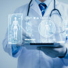 Illustration photo for health tech doctor with hologram