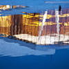 Image of the Opera in Oslo reflecting in the water